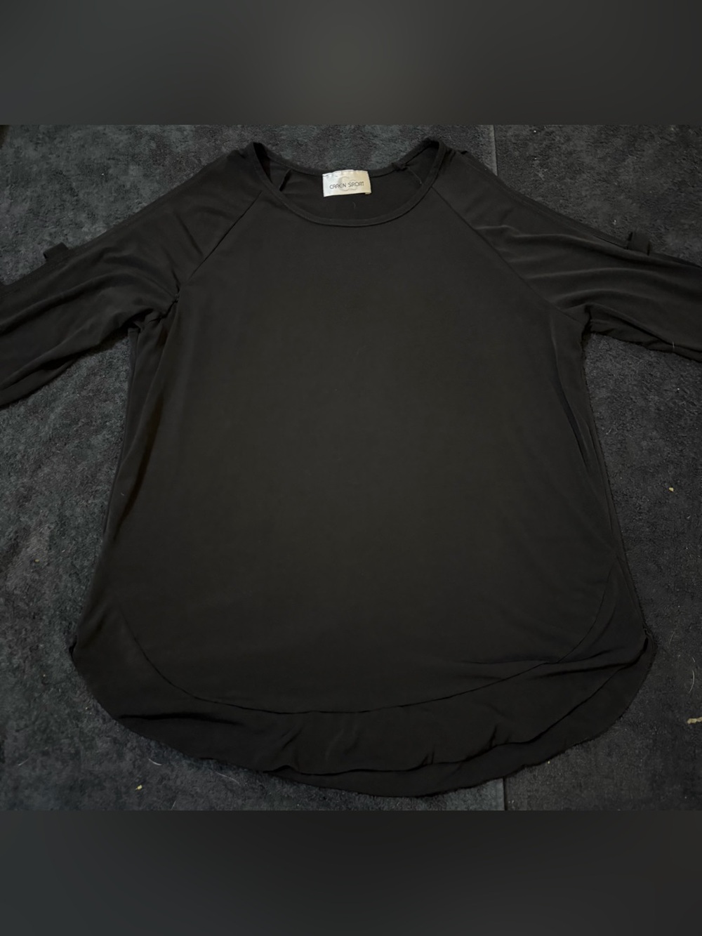 Caren Sport Women’s Black Long Sleeve Crew Top